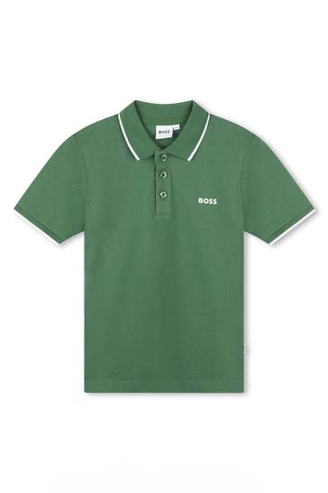 BOSS Polo-Shirt dunkelgrün