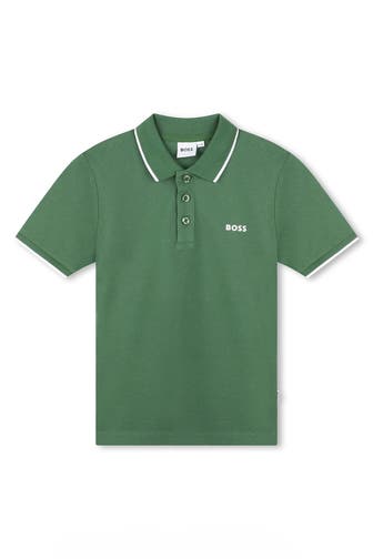 BOSS Polo-Shirt dunkelgrün