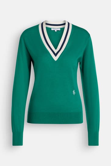 SPORTY & RICH Wollpullover grün