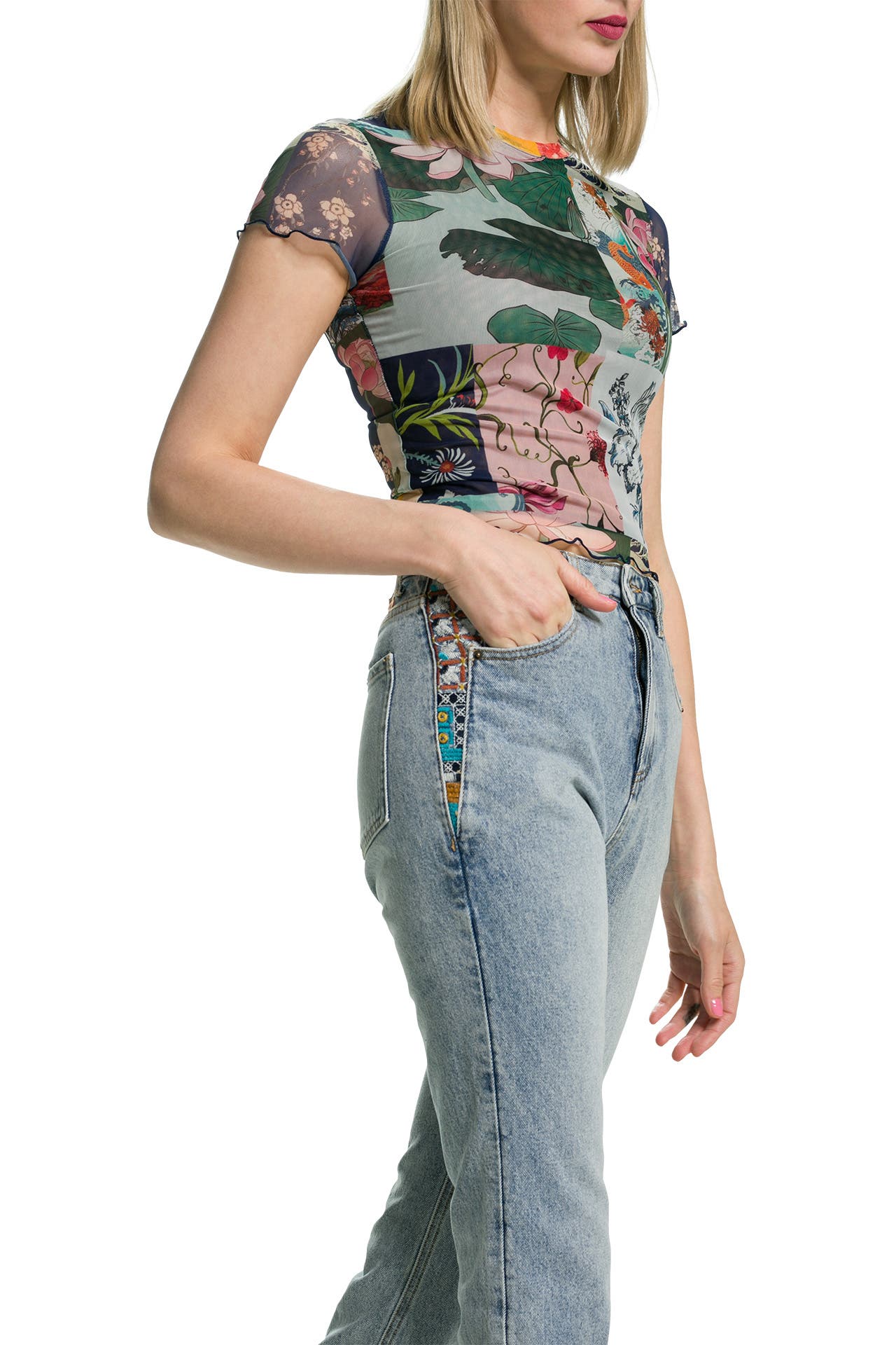 DESIGUAL T-Shirt gemustert, Bild 1