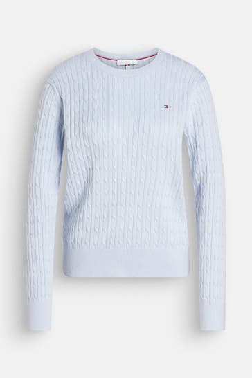 TOMMY HILFIGER Strickpullover hellblau