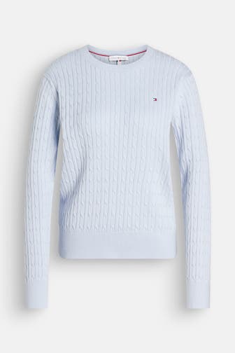 TOMMY HILFIGER Strickpullover hellblau