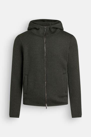 COLMAR Wollmix-Strickjacke dunkelgrün