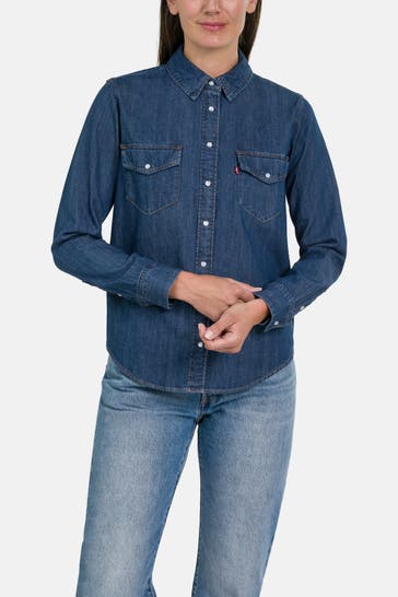 LEVI'S® Jeansbluse dunkelblau