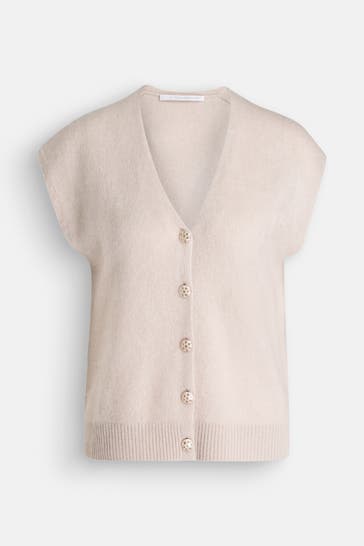 HERZENSANGELEGENHEIT Kaschmirmix-Weste beige