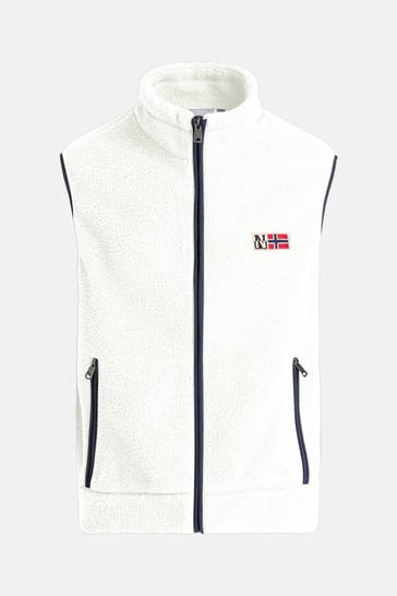 NAPAPIJRI Fleece-Weste weiß