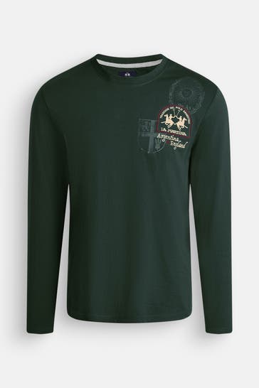 LA MARTINA Longsleeve dunkelgrün