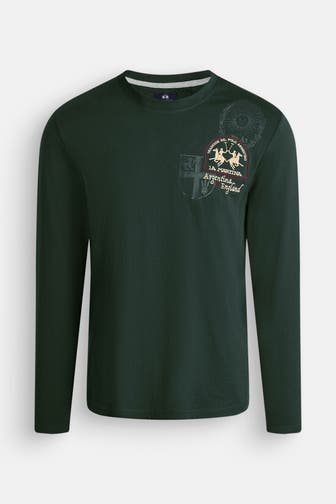 LA MARTINA Longsleeve dunkelgrün
