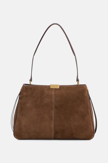 TOMMY HILFIGER Schultertasche dunkelbraun
