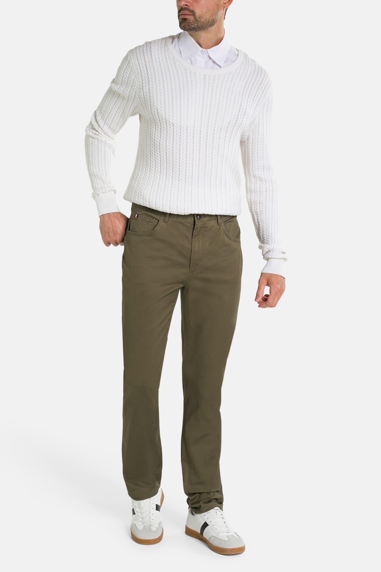 TOMMY HILFIGER Stoffhose 'Denton' oliv, Bild 1