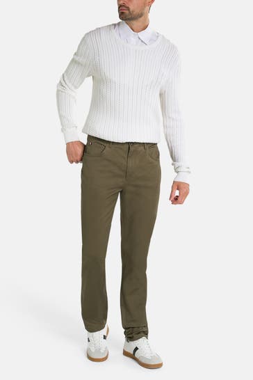 TOMMY HILFIGER Stoffhose 'Denton' oliv