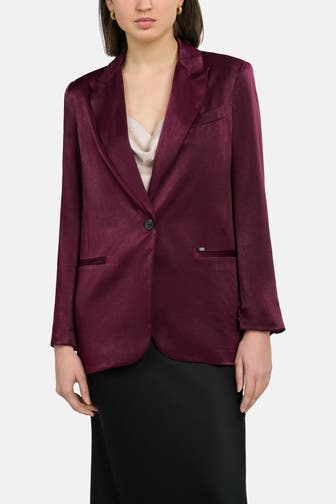 SCOTCH & SODA Satinblazer aubergine