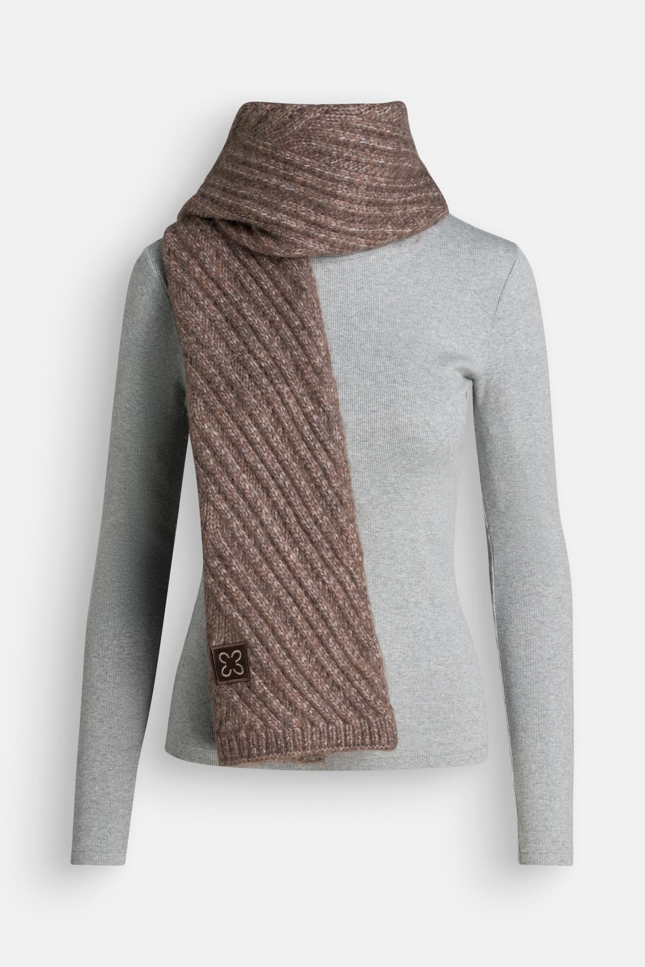 CODELLO Strickschal taupe, Bild 1