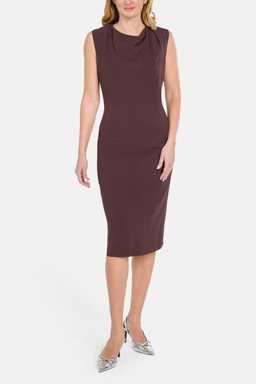 BOSS Kleid 'Dezuki' aubergine