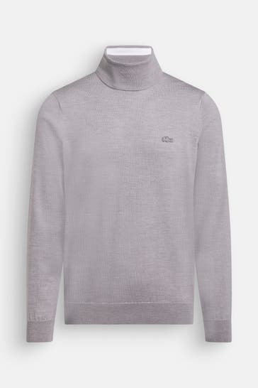 LACOSTE Wollpullover hellgrau