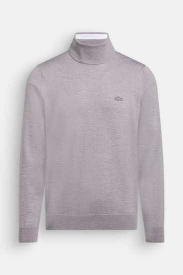 LACOSTE - Wollpullover hellgrau