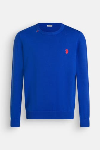 U.S. POLO ASSN. Strickpullover 'Jim' blau
