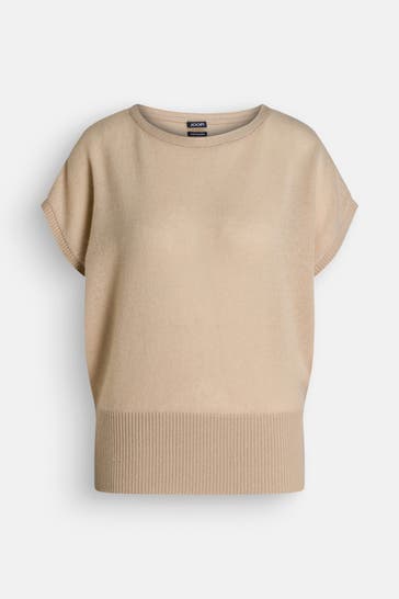 JOOP! Kaschmir-Strickshirt 'Kaira' hellbraun