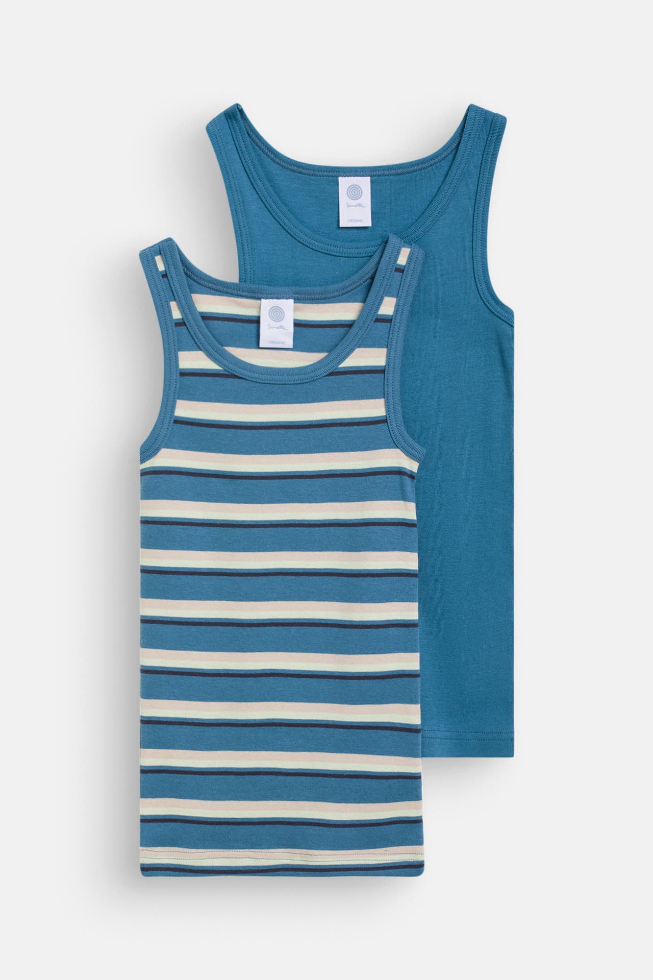 SANETTA 2er Pack Unterhemden azurblau-gemustert, Bild 1