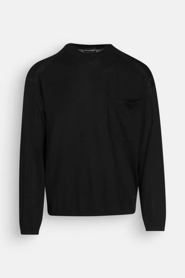 EMPORIO ARMANI Wollmix-Pullover schwarz