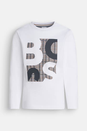 BOSS Longsleeve weiß