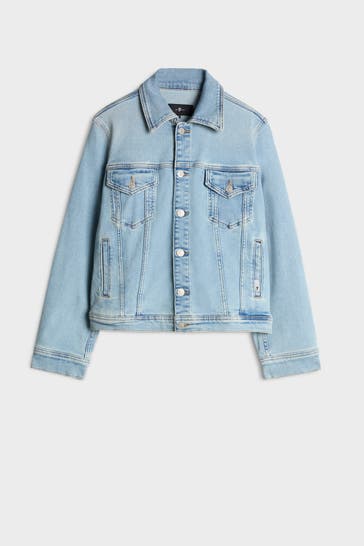 7 FOR ALL MANKIND Jeansjacke 'Trucker' hellblau