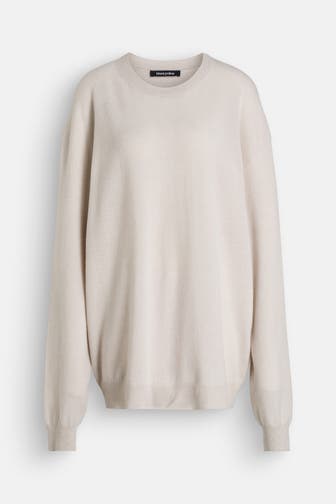 BLACK PALMS Wollmix-Pullover 'Cashi' greige