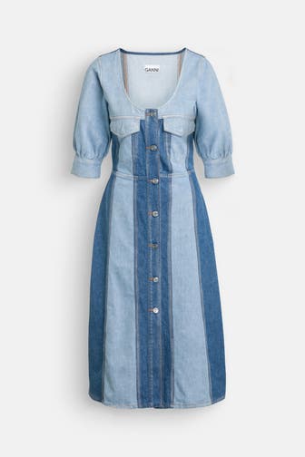 GANNI Jeanskleid zweifarbig