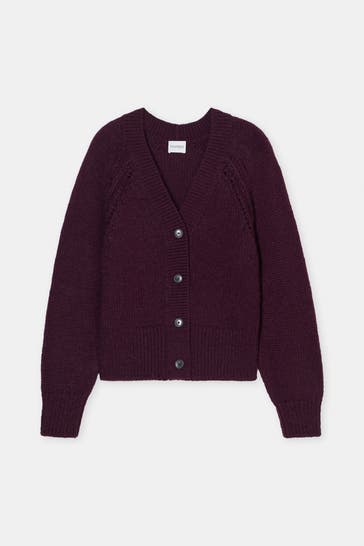 CLOSED Strickjacke aubergine