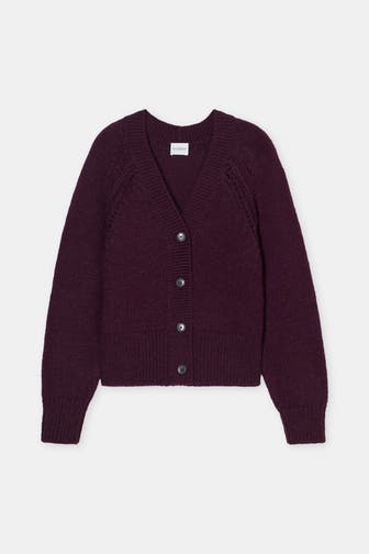 CLOSED Strickjacke aubergine