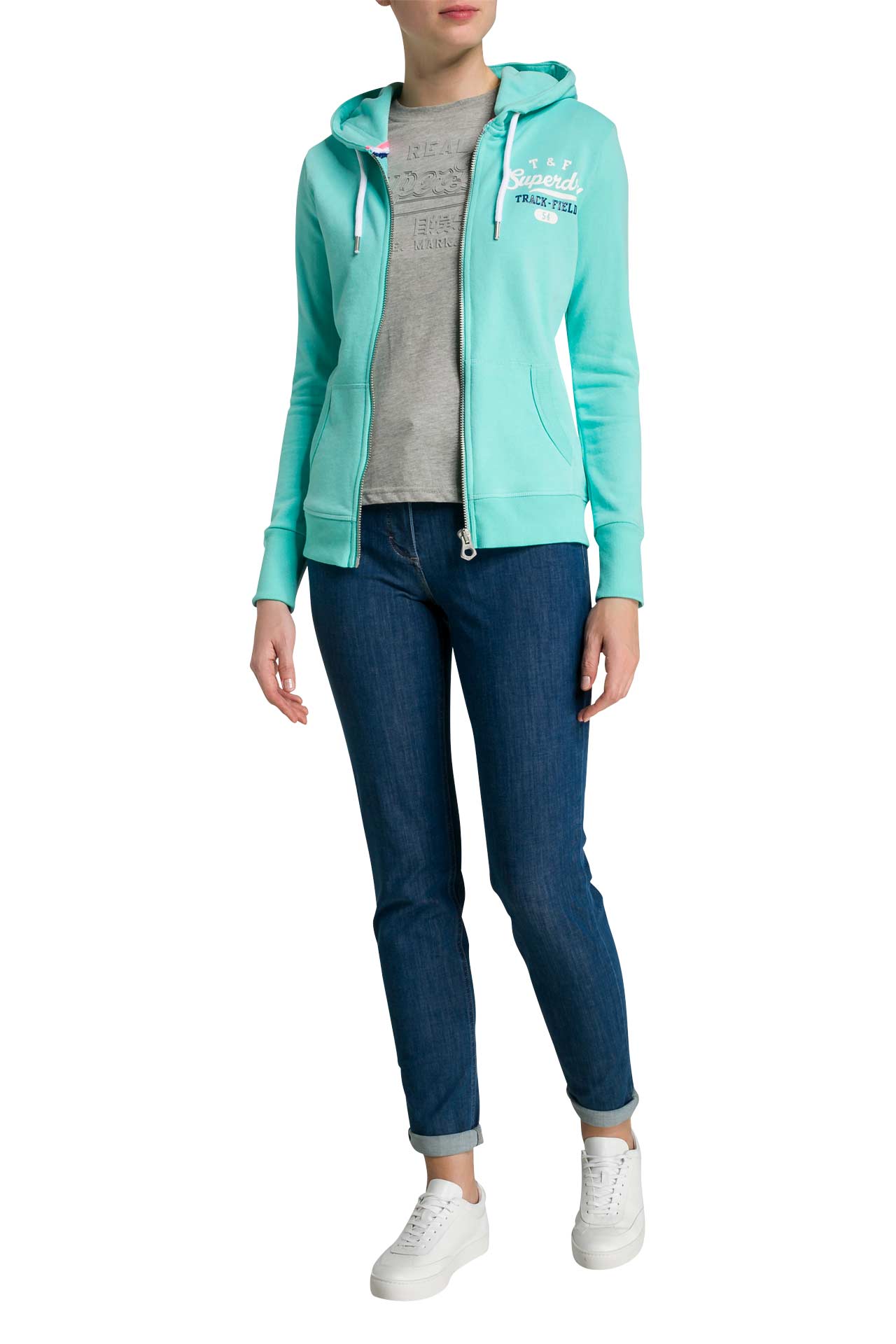 Superdry sweatjacke damen türkis clearance
