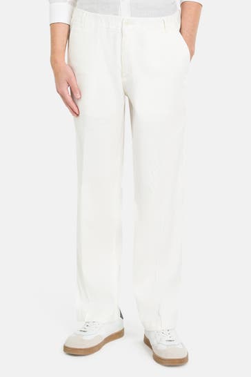 HECHTER Paris Leinenmix-Chino weiß