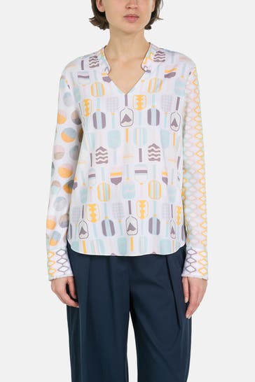 HERZENSANGELEGENHEIT Seidenmix-Bluse gemustert