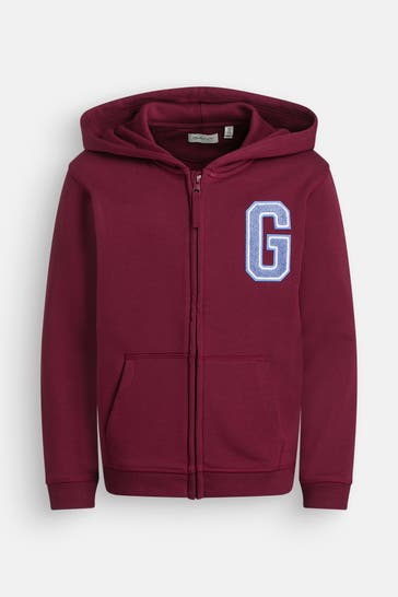GANT Sweatjacke burgunder