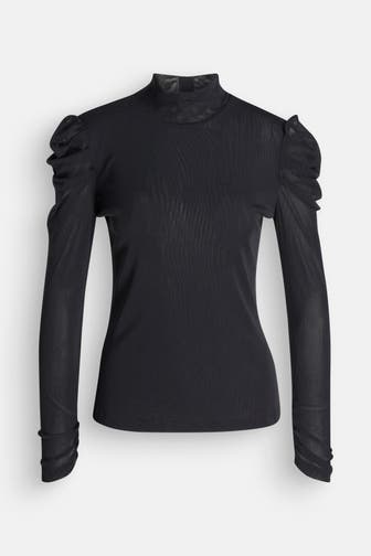 DIANE VON FURSTENBERG Longsleeve schwarz transparent