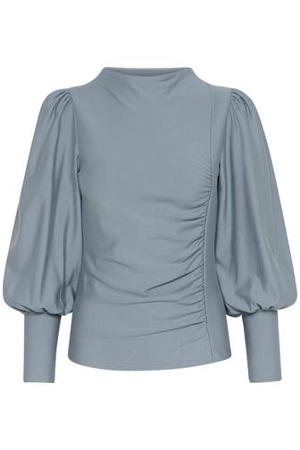 GESTUZ Langarmshirt 'Rifa' taubenblau