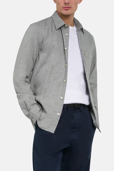 MARC O'POLO Casual-Hemd hellgrau