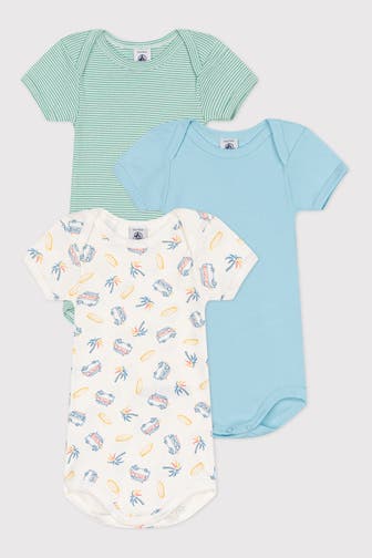 PETIT BATEAU 3er Pack Bodys gemustert