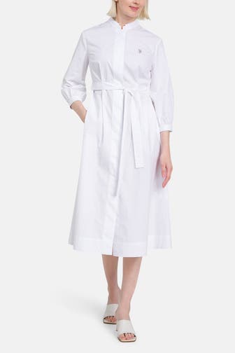 U.S. POLO ASSN. Blusenkleid weiß