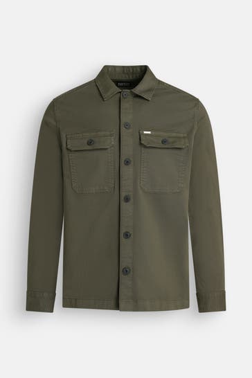 DIESEL Overshirt dunkelgrün