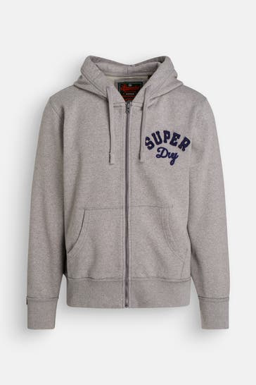SUPERDRY Sweatjacke grau