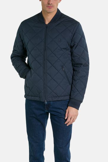 REPLAY Dark blue Quilted Jacket