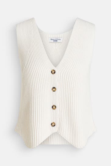 MARC O'POLO DENIM Strick-Weste ecru