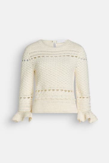 ZIMMERMANN Strickpullover 'Waverly' ecru