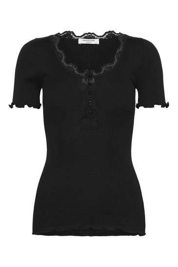 ROSEMUNDE Seidenmix-Shirt schwarz