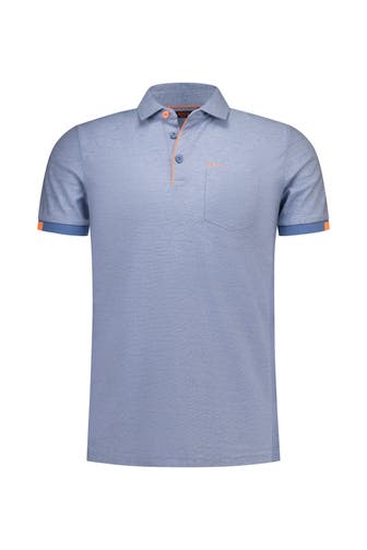 NEW ZEALAND AUCKLAND Polo-Shirt 'Poket Piping' taubenblau