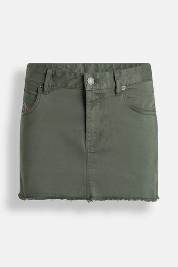 DIESEL - Jeansrock oliv