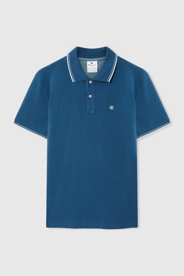 CHAMPION Polo-Shirt blau Regular Fit