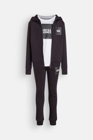 JACK & JONES Set: Sweatjacke, T-Shirt und Sweatpants