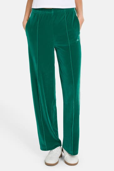 LACOSTE Stoffhose smaragdgrün